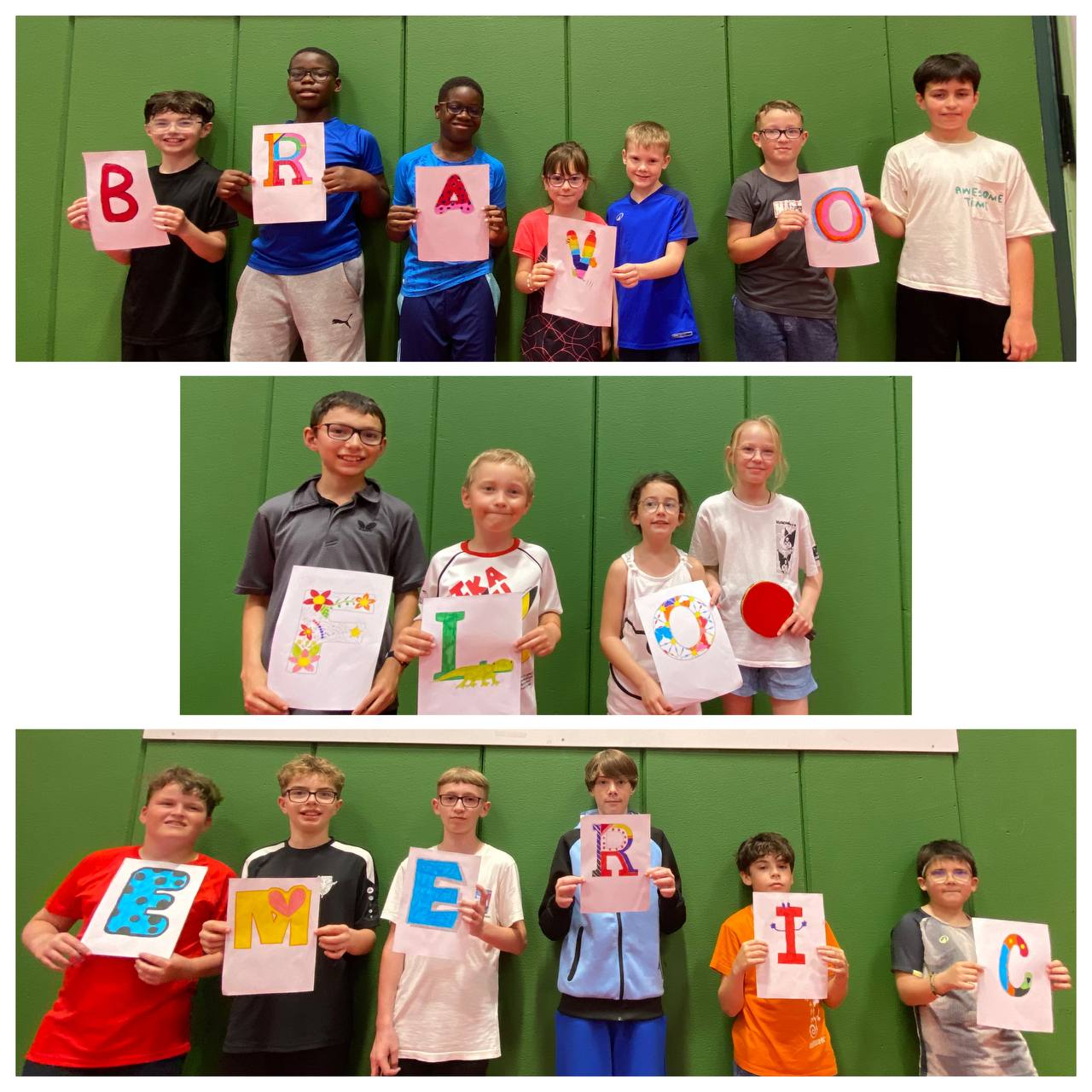 Les jeunes du BATT avec les champions handisport
