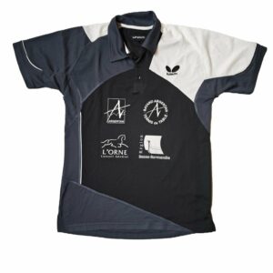 polo Butterfly noir blanc gris